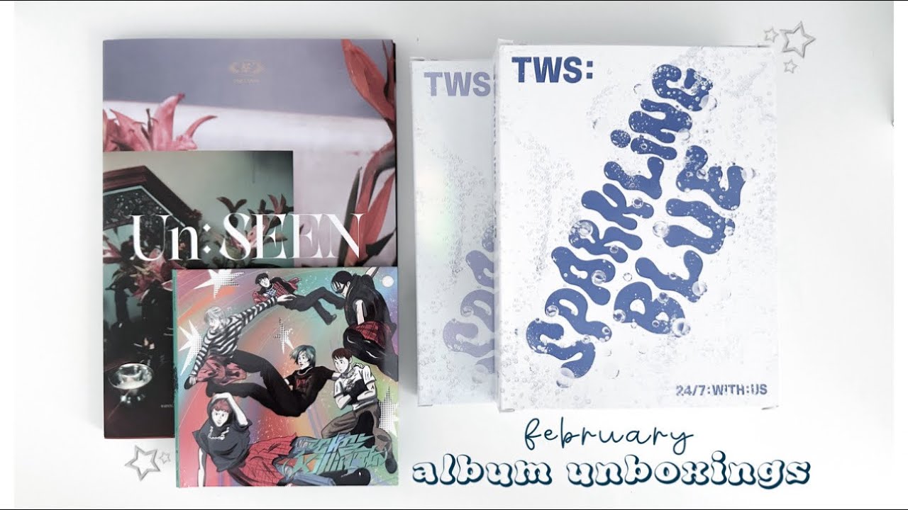 ｡°. kpop albums i got in february | ☆ evnne, p1harmony & tws unboxings