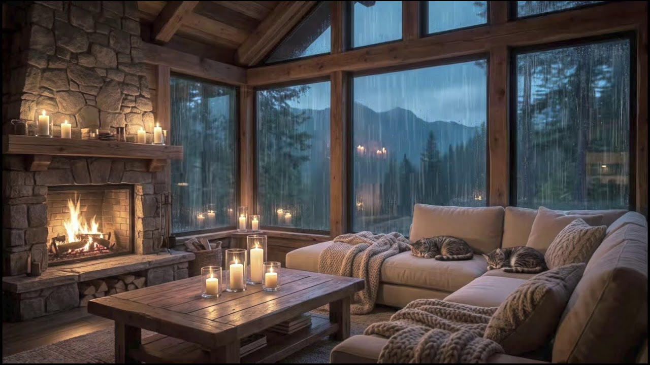 Drift Into Sleep 🌧️ Intense Forest Rain and Thunder, Soothing Rain Sounds for Insomnia