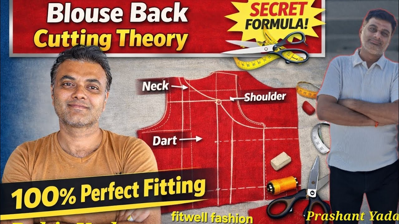 Perfect Blouse Back Cutting Theory | બ્લાઉઝ બેક કટિંગ થિયરી સંપૂર્ણ સમજણ