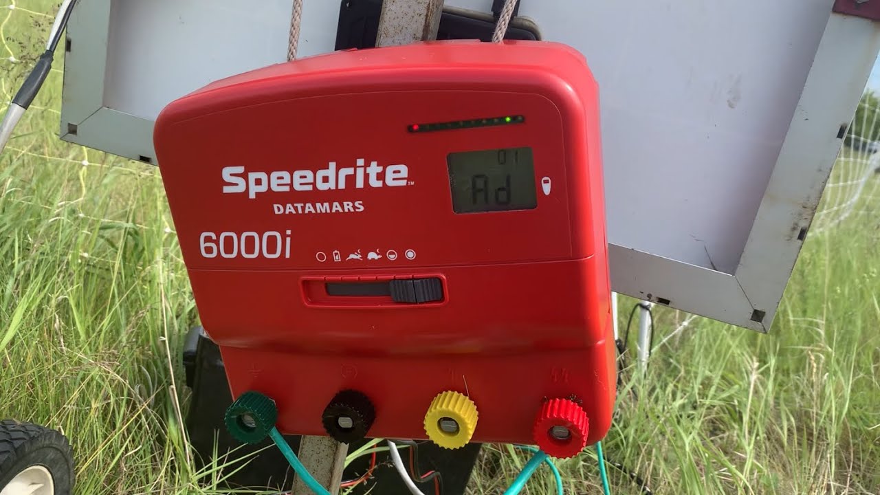 Speedrite 6000i electric fence set up with goats