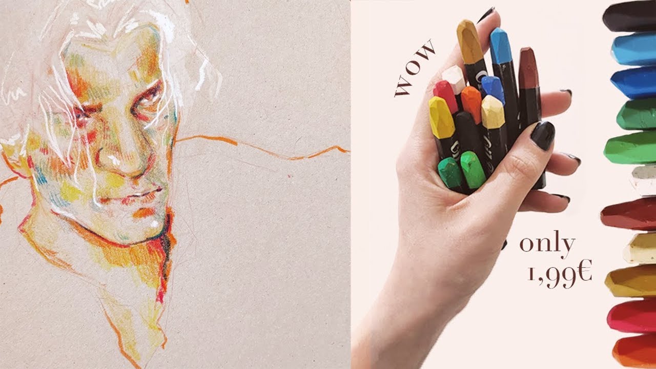 professional artist vs cheap art supplies - oil pastel edition