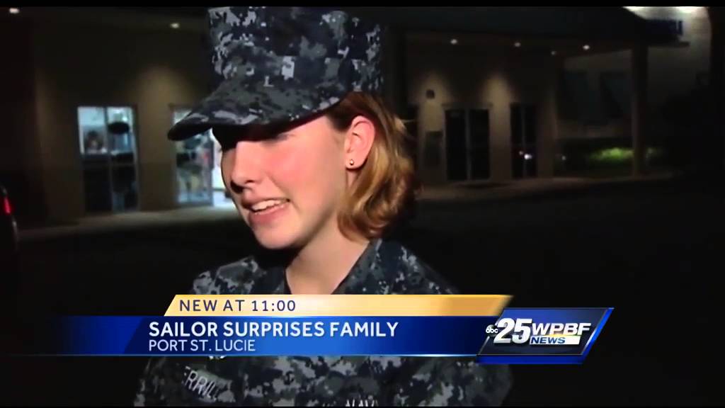 Local sailor surprises mother for Christmas