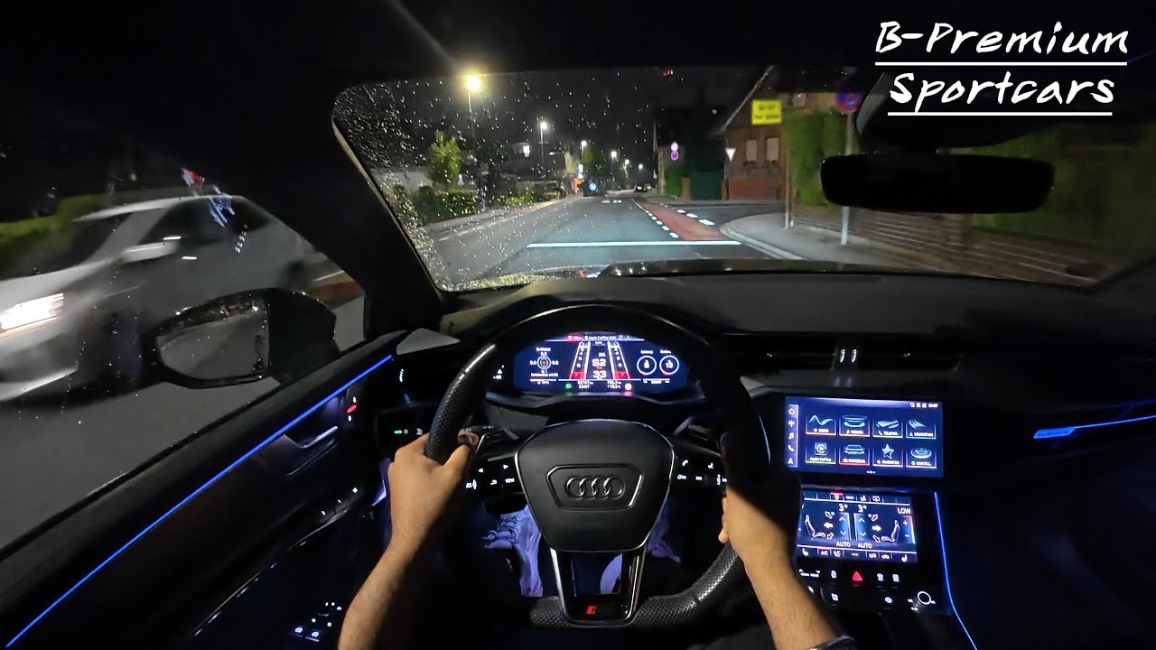 Audi RS7 C8 600HP/ POV Night Drive Pure Power & Brutal Sound & Acceleration On Dark German Tracks