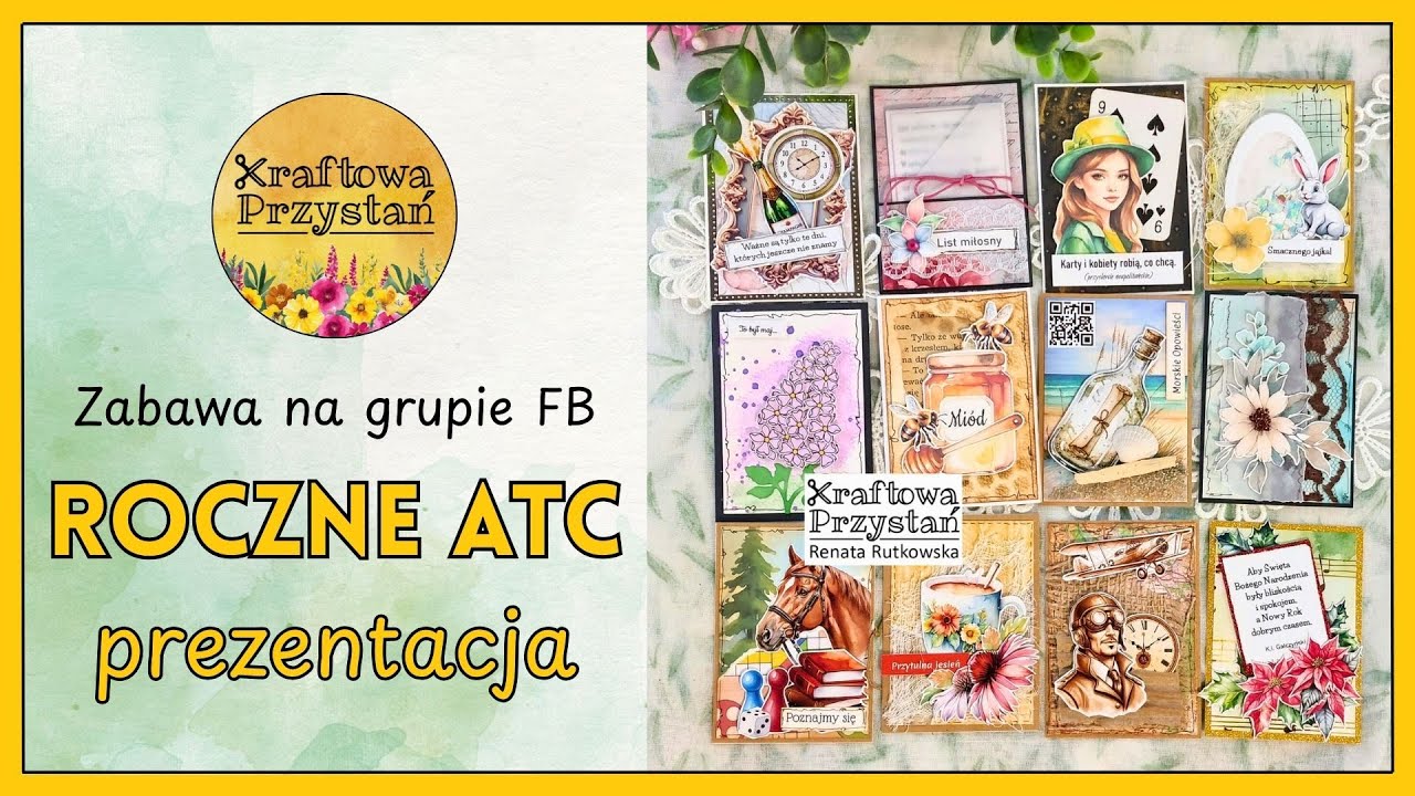 Roczne ATC - prezentacja (wyzwanie na grupie FB) | @kraftowaprzystan