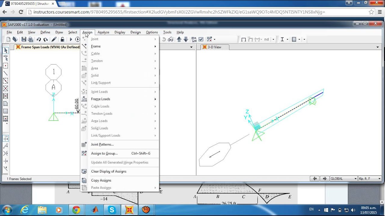 Diagramas de Cortante y Momento en Vigas (SAP2000)