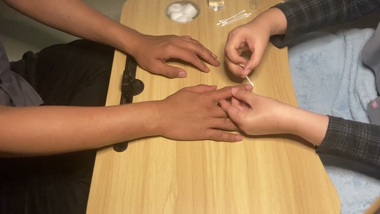 ASMR Hand and Nail Care with Sheet Mask and Stickers (Role Play, No Talking)