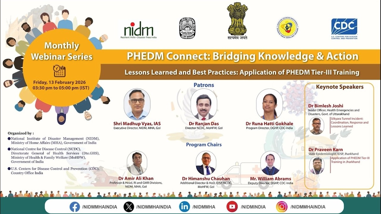 Webinar on Lessons Learned and Best Practices: Application of PHEDM Tier-III | NIDM