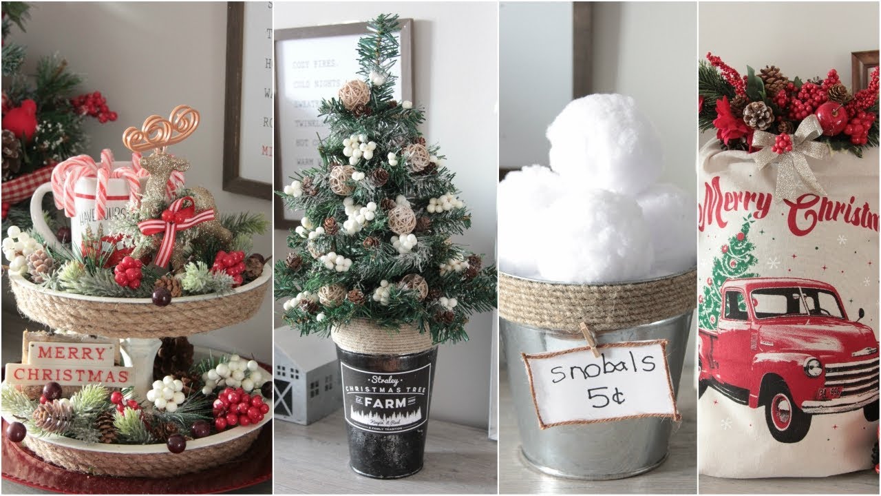 DOLLAR TREE FARMHOUSE CHRISTMAS DECOR DIYS 2018