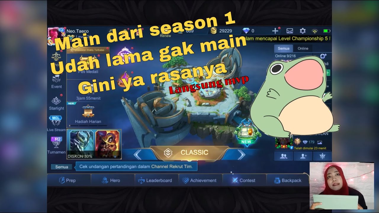 Perasaan Main mobile legend dari season 1- chang’e #Mabarkuy
