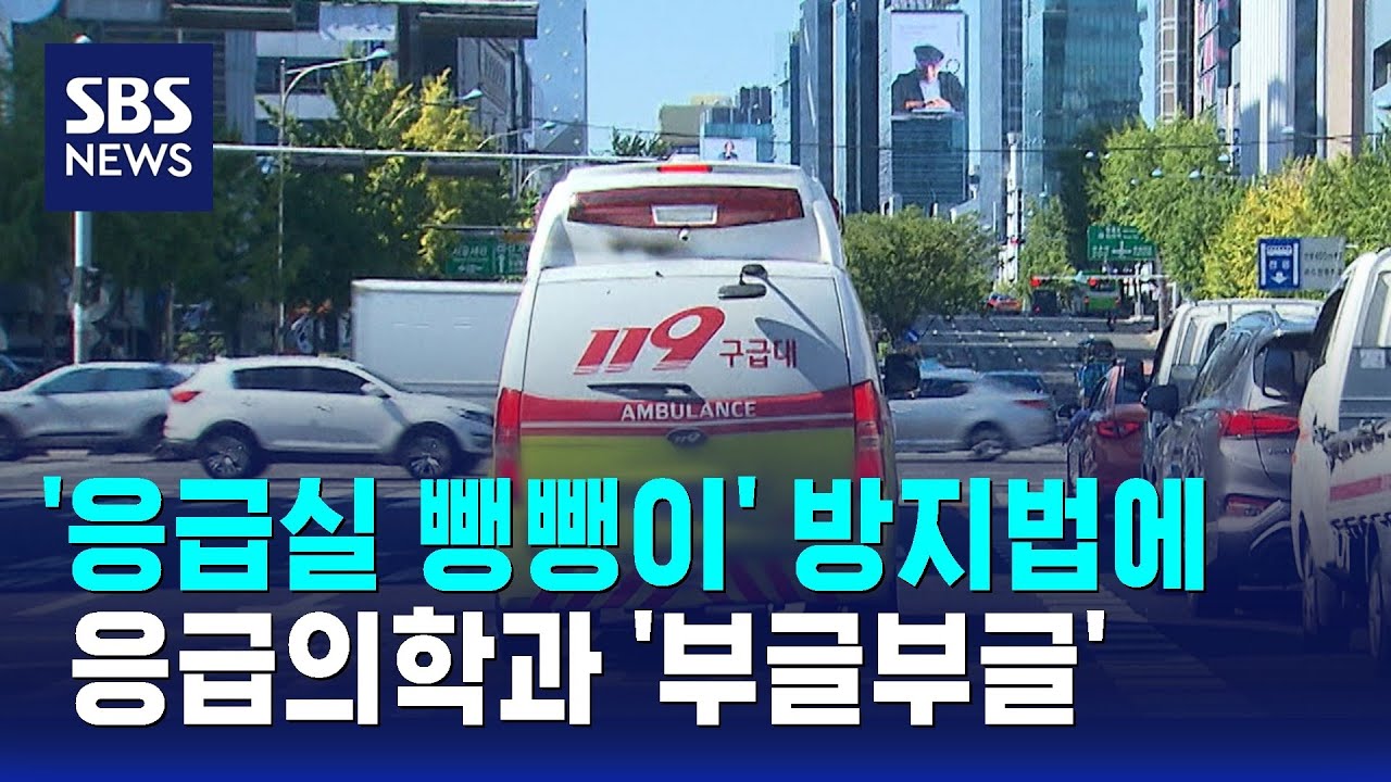 '응급실 뺑뺑이' 방지법에 응급의학과 '부글부글' / SBS