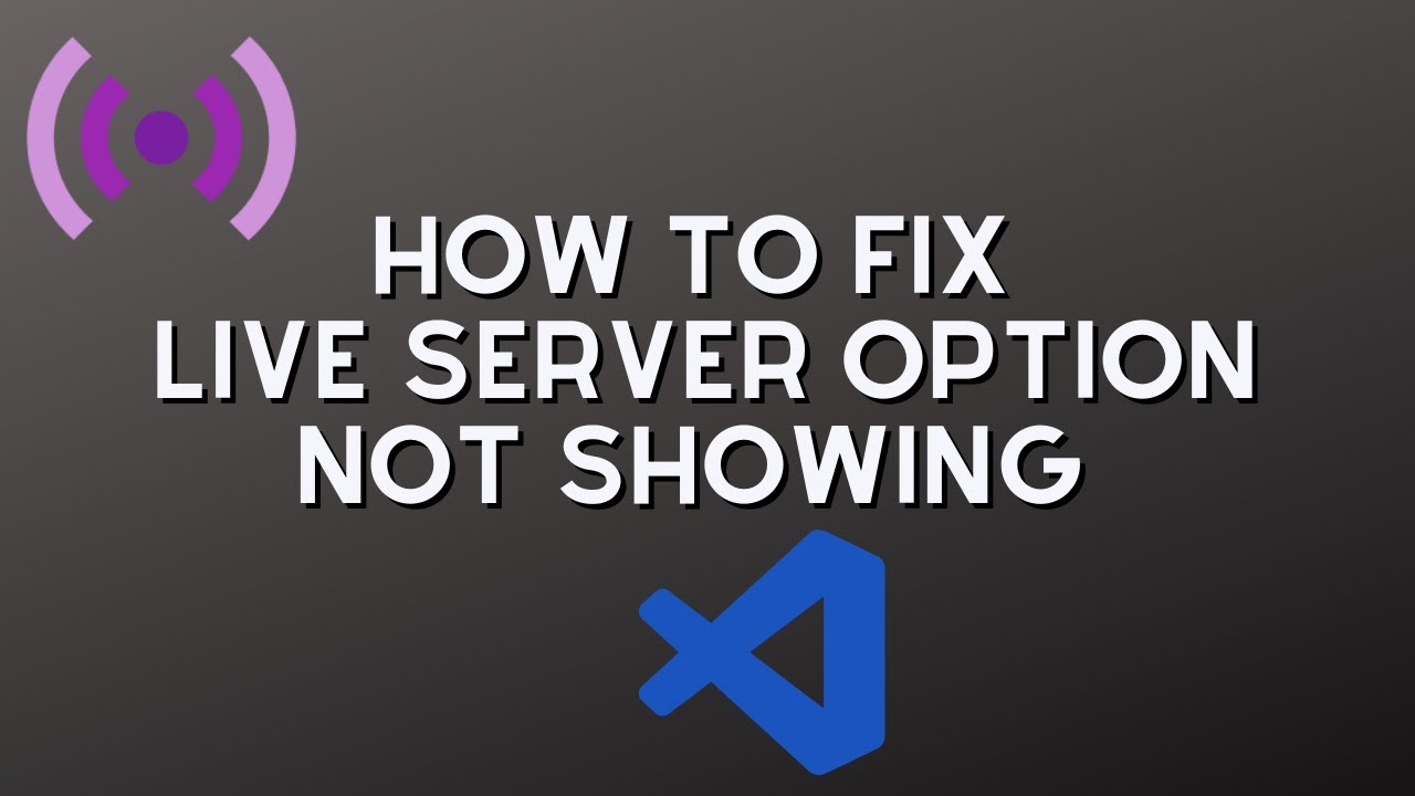How to fix Live Server option not showing in VS CODE