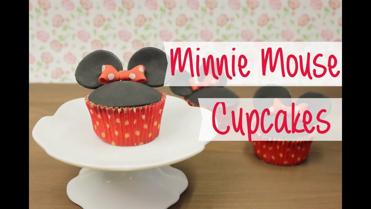 MINNIE MOUSE CUPCAKES aus Fondant | Cupcakes backen & dekorieren [Minnie Maus]