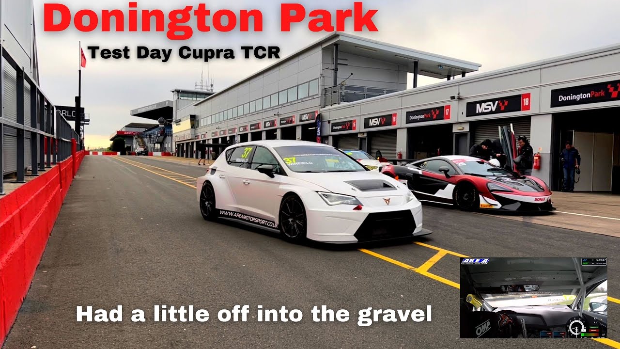 Seat Cupra Leon TCR Car | Test/Track Day | Donington Park Circuit | Crash | Area Motorsport