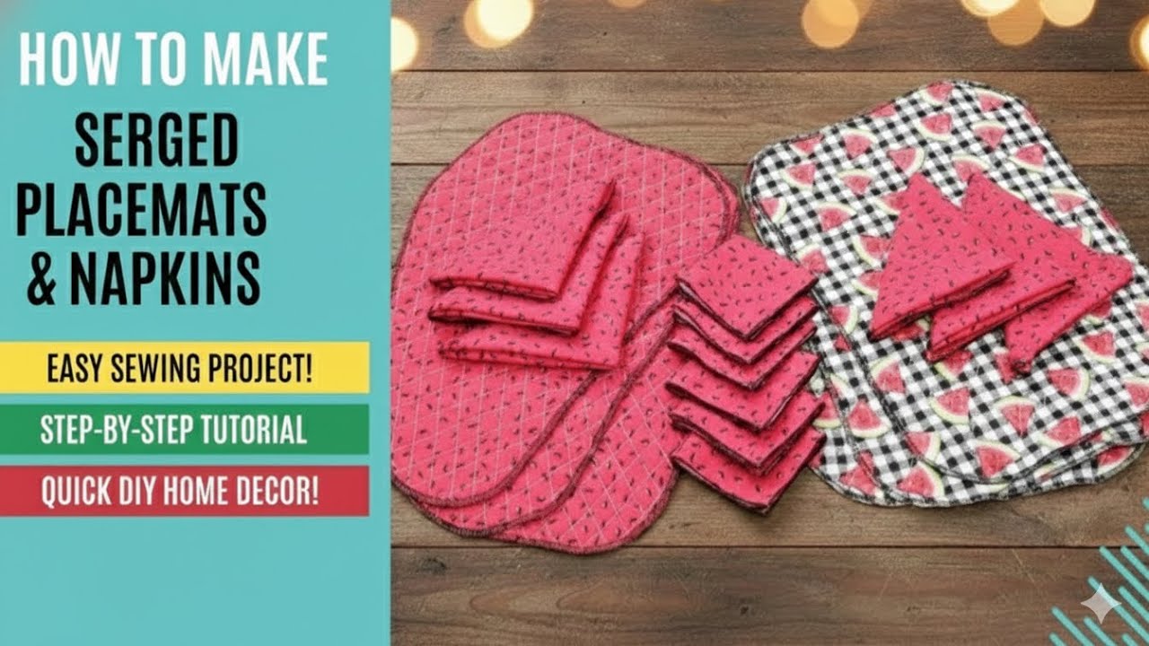 How to make Serged Placemats & Napkins