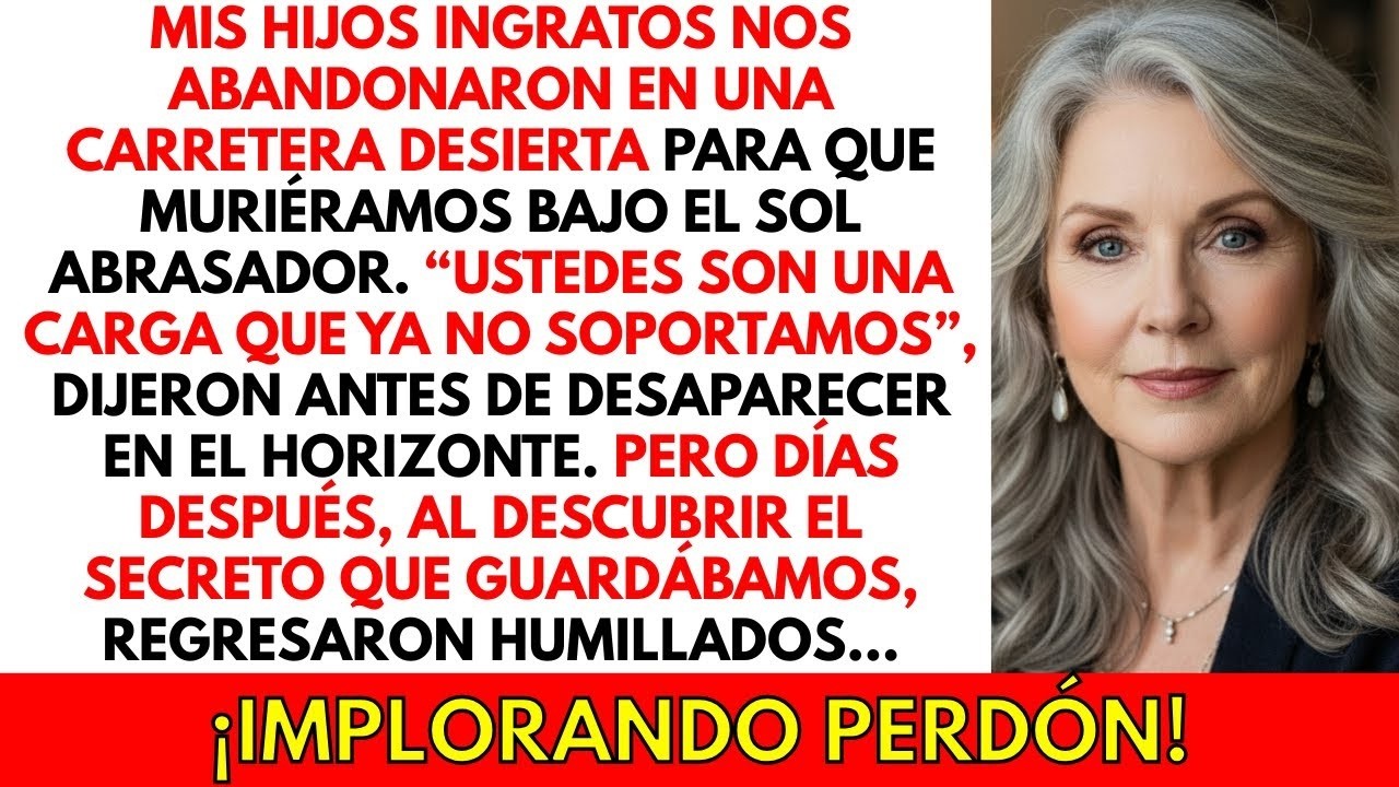Mis hijos nos abandonaron en la carretera desierta, pero no imaginaban el secreto que yo guardaba..