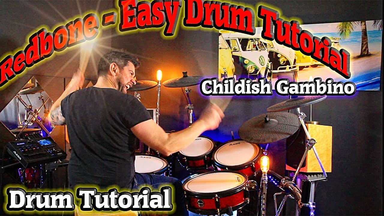 Easy Drum Tutorial Redbone by Childish Gambino