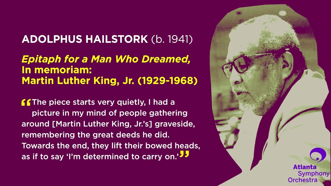 The ASO performs Epitaph for a Man Who Dreamed, by Adolphus Hailstork