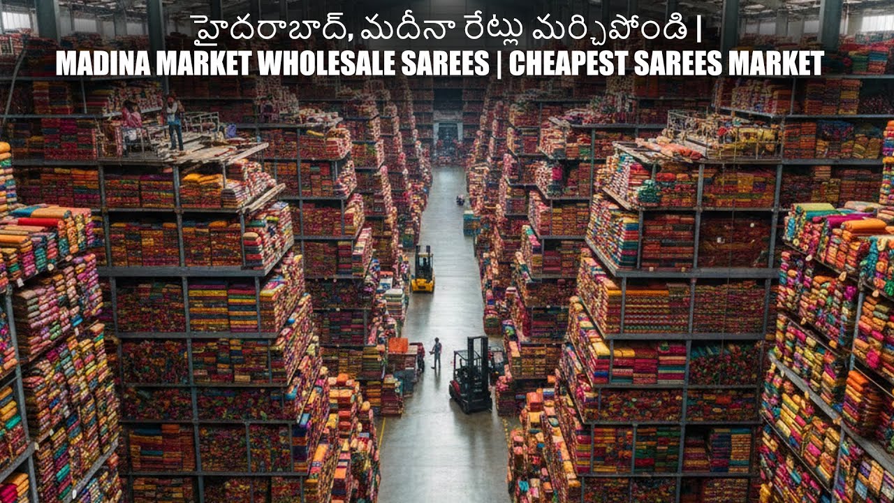 హైదరాబాద్, మదీనా రేట్లు మర్చిపోండి | Madina Market Wholesale Sarees | Cheapest Sarees Market