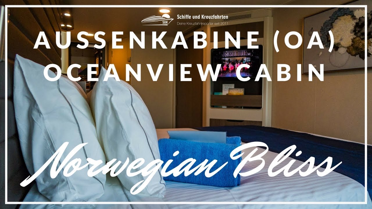Norwegian Bliss: Aussenkabine - Oceanview Cabin (Im Bug mit Blick auf das Helipad)
