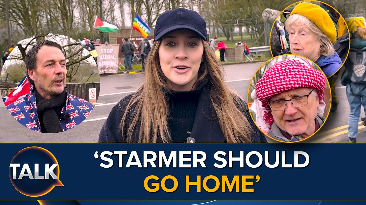 I Went To RAF Base Loading US Bombers Over Iran Crisis | Here's What Protesters Told Me