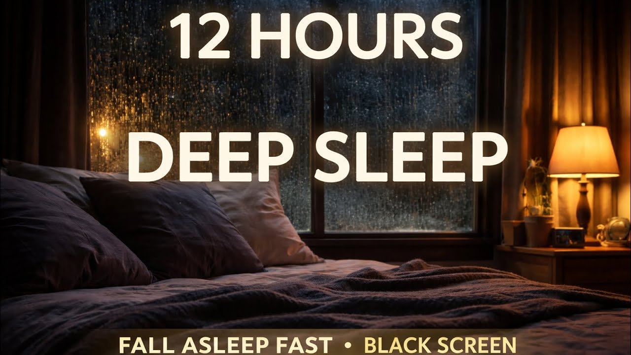 12 Hours Brown Noise for Deep Sleep | Fall Asleep Fast, Black Screen (No Music) 