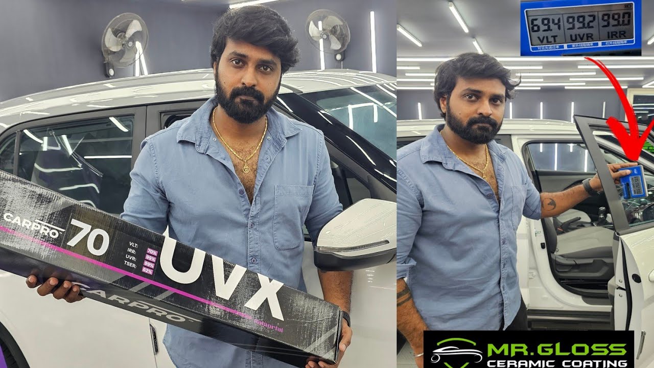 10 YEARS REPLACEMENT WARRANTY CARPRO BRAND 99% HEAT REJECTION NANO CERAMIC SUN FILMS IN CHENNAI