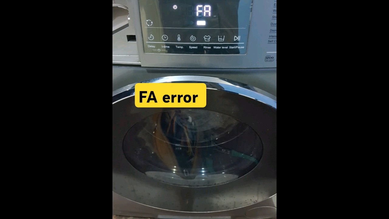 FA error in haier washing machine  # washing machine  #repair