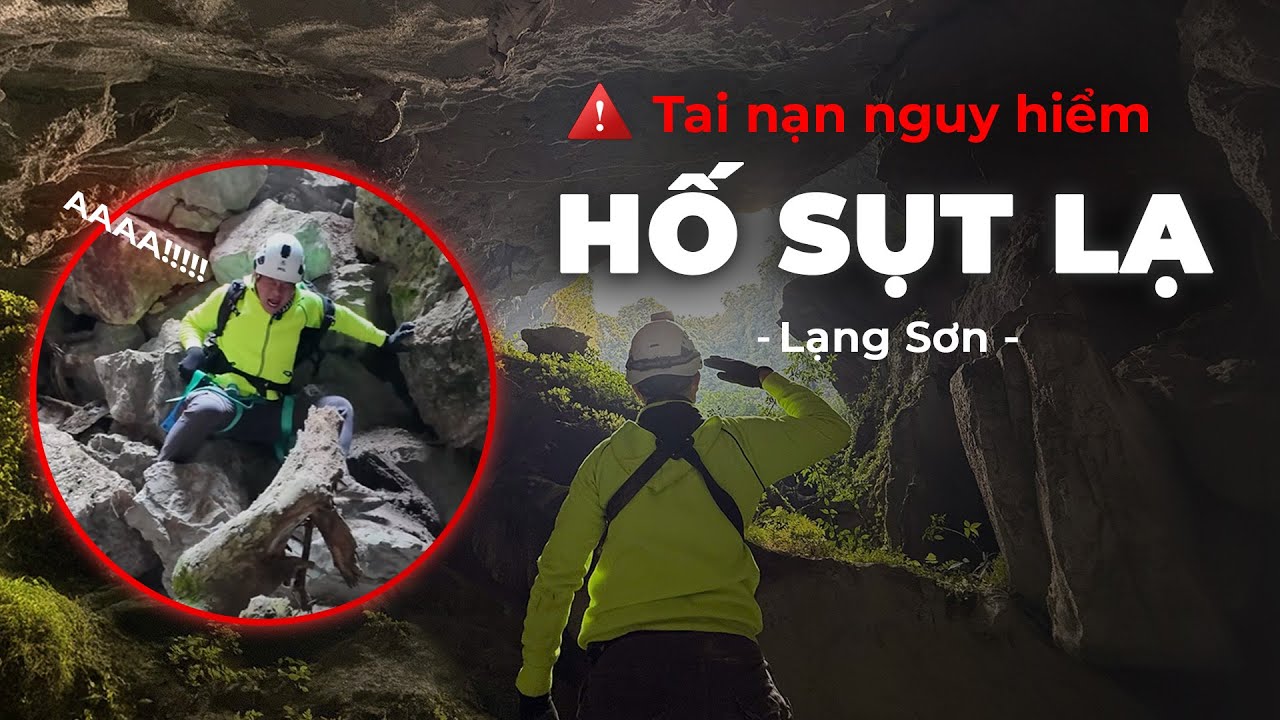 Gặp tai nạn nguy hiểm khi thám hiểm hố sụt lạ ở Lạng Sơn