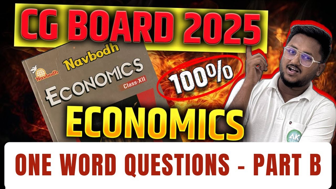 CG Board Class 12th Economics | Short Answer Imporatant Questions Part B Micro #cgboardexam2025