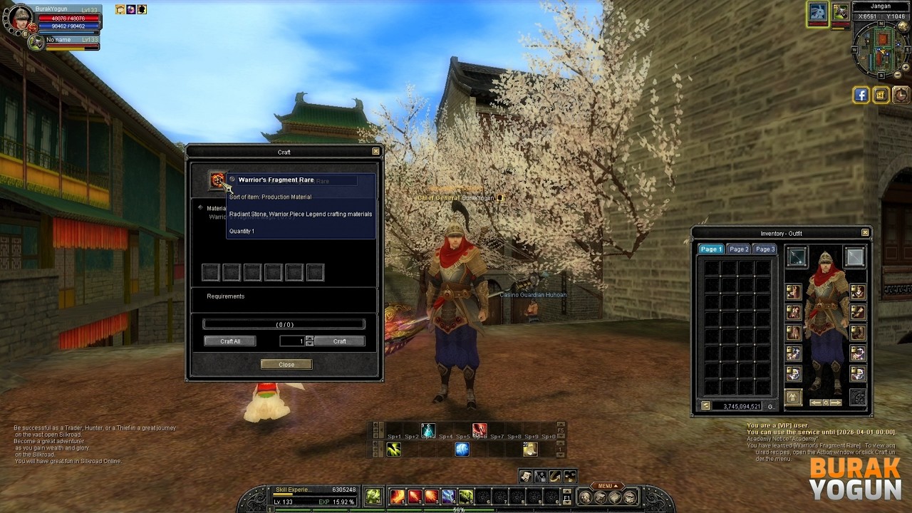 Silkroad Online - Warrior's Fragment Rare Recipe