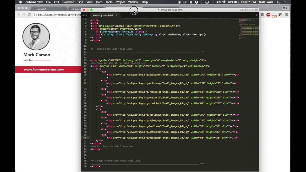 HTML Email Signature Tutorial