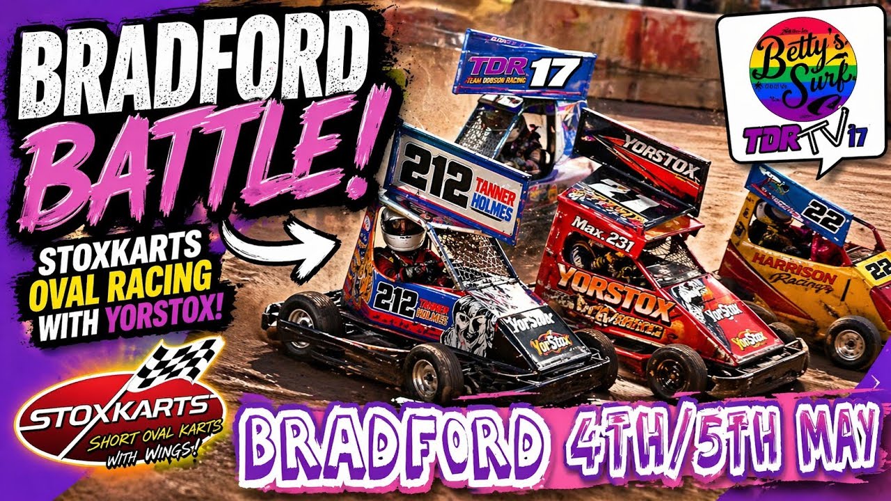 Stoxkarts at Odsal Bradford oval racing with Yorstox