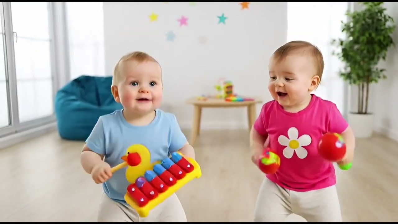 «Танцуй со мной, маленькая звёздочка ⭐ | Весёлая детская танцевальная песенка | Хлопай, прыгай и ...