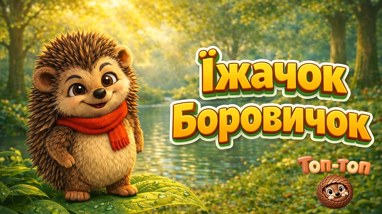 Їжачок Боровичок 🦔 Дитяча пісенька руханка | Веселі мультики українською від Топ-топ Kids