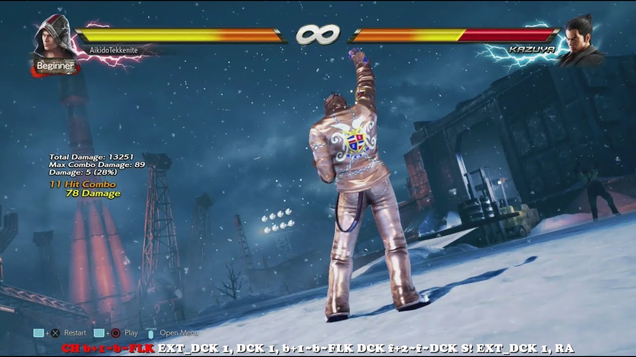 TEKKEN 7: Steve Fox CH b+1 Combos (with notations)