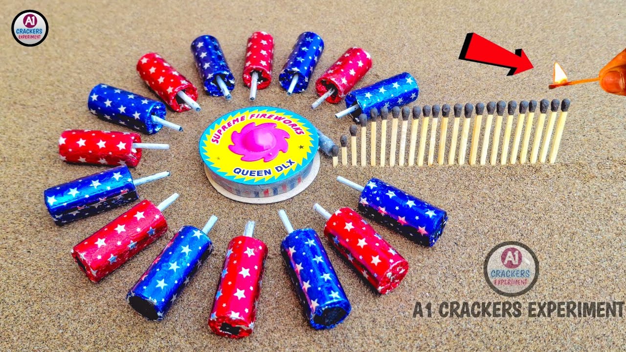 Lots Of Diwali Samurai Crackling Crackers And Chakri Vs Matchstick Chain Reaction Dominos 😱|