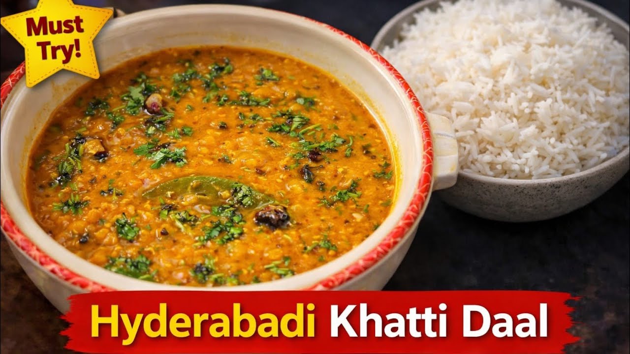 Authentic Hyderabadi Khatti Daal Recipe | Tangy Lentil Curry with Rice🤤 @FlavorVibes-810 