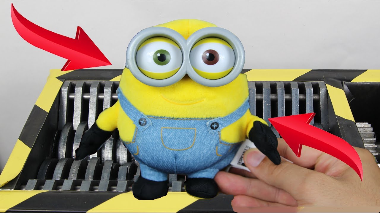Experiment Shredding Despicable Me 3 Minions And Toys | The Crusher
