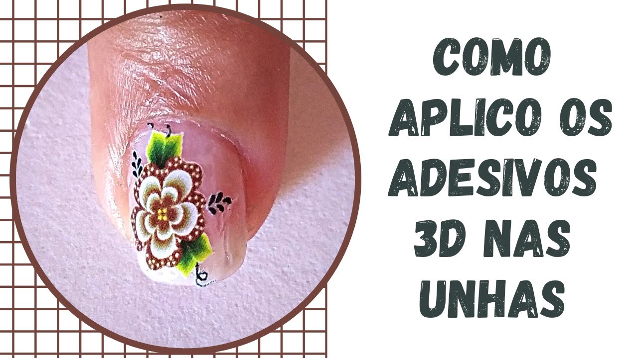 Como aplicar adesivos 3D nas unhas