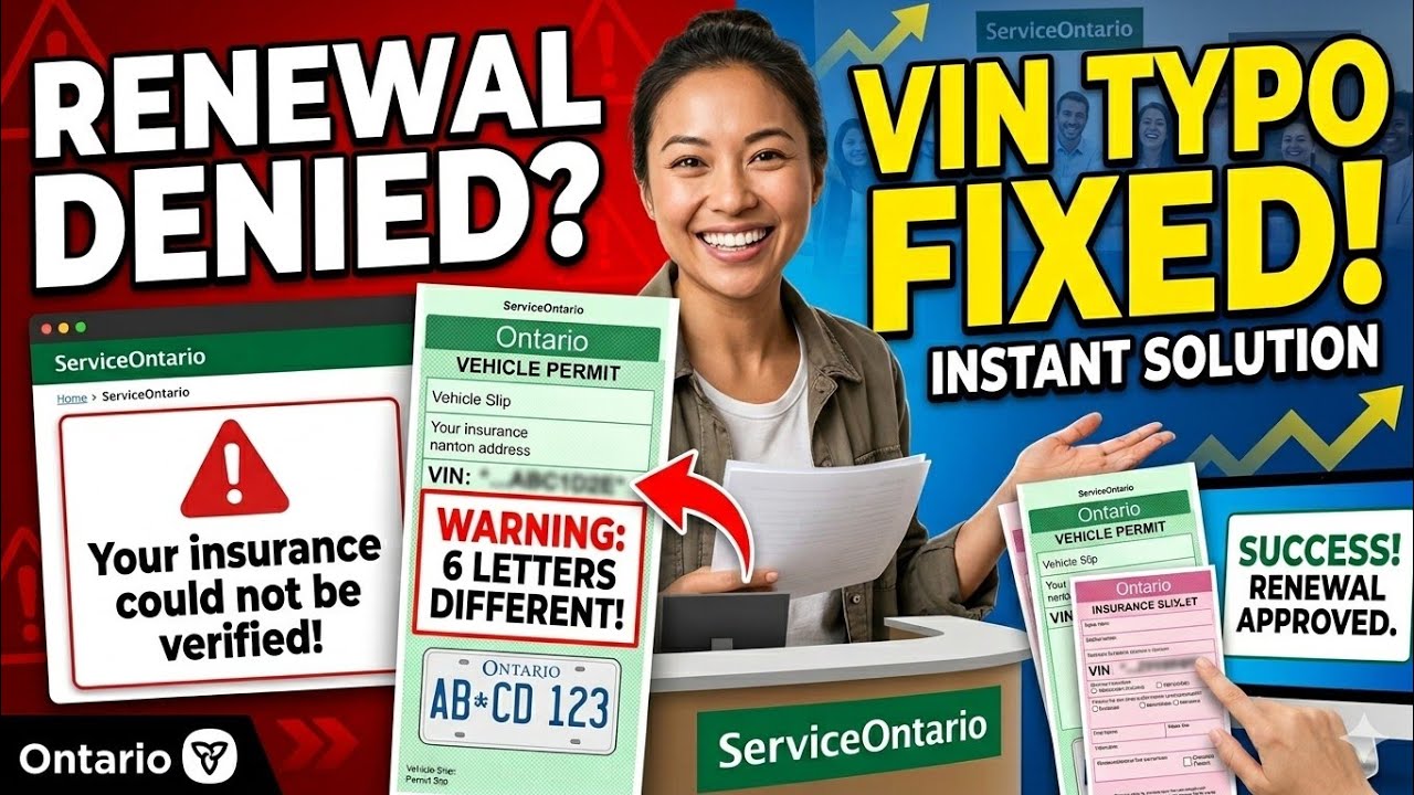 В продлении регистрации номерного знака Service Ontario отказано? Исправьте эту ошибку в страхово...