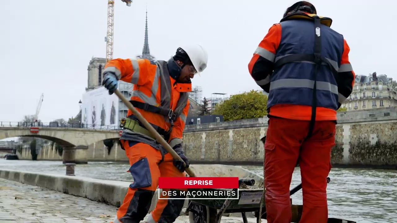 Retour en vidéo sur les travaux de réparation du port de la Tournelle en plein cœur de Paris !