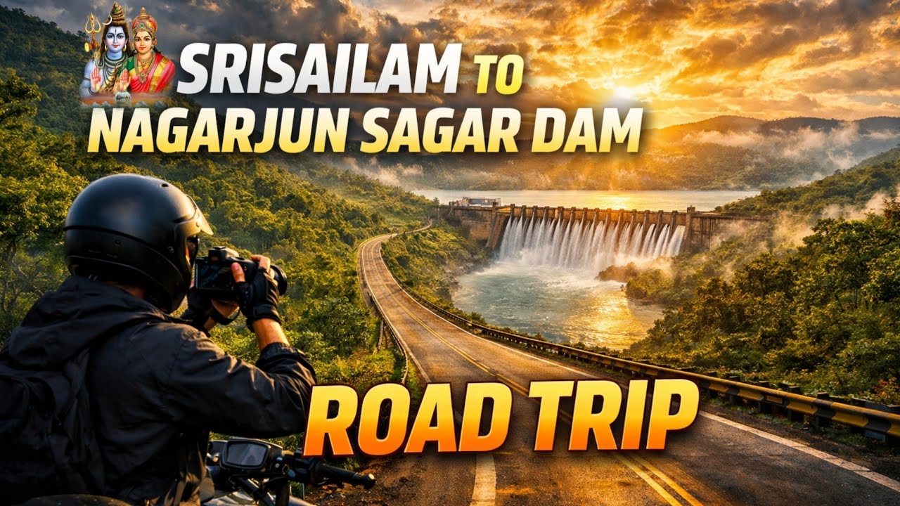Part-2⚡ one day trip ❤️ from Hyderabad|😍Hyderabad to Srisailam 🙏 vlog| 🏍️going to Srisailam temple|
