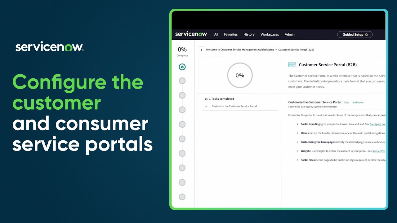 Configure the customer and consumer service portals