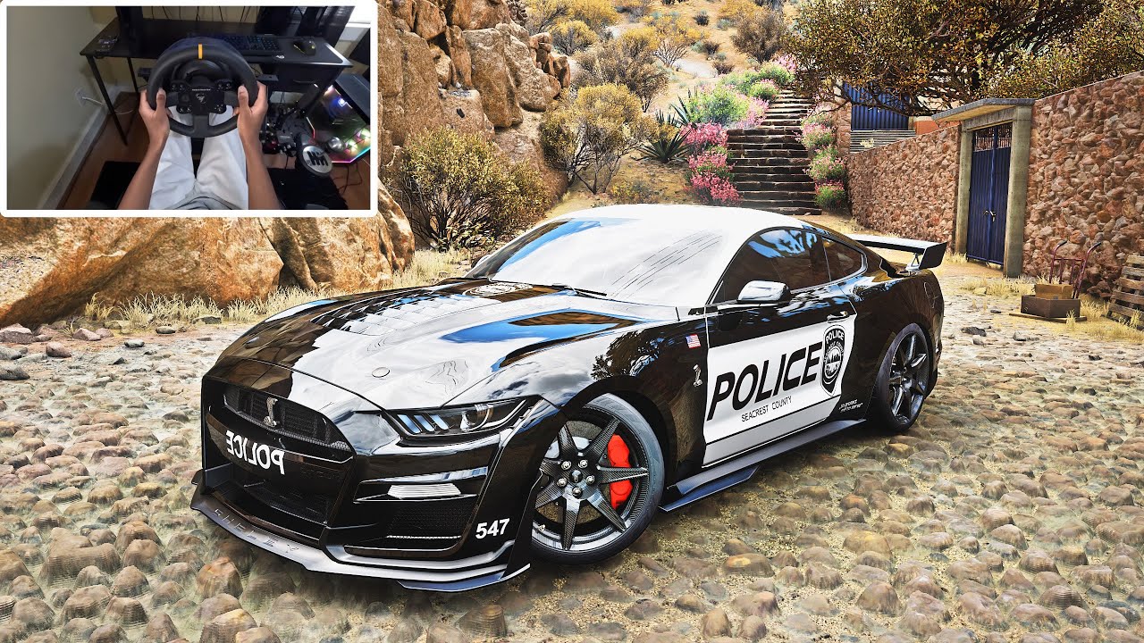 Ford Mustang Shelby GT500 - POLICE - Forza Horizon 5 | Steering Wheel Gameplay