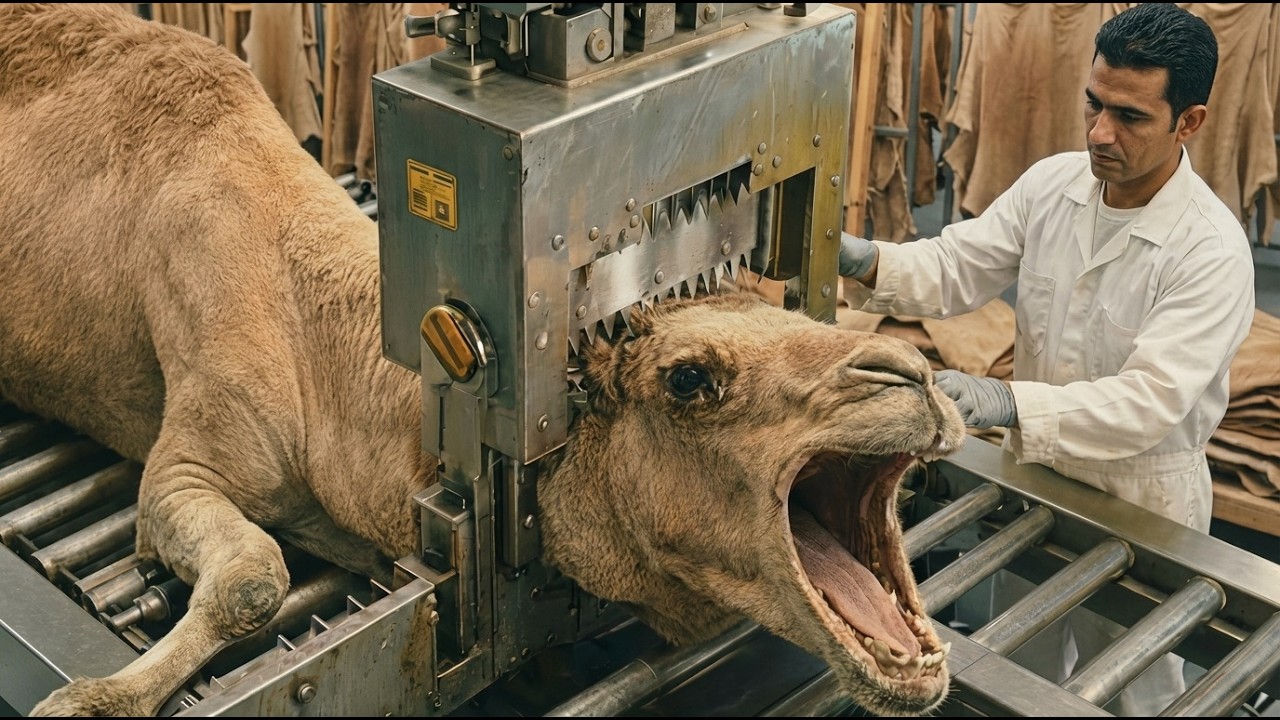 Inside the Camel Slaughter Factory – Full Process of Luxury Leather Production