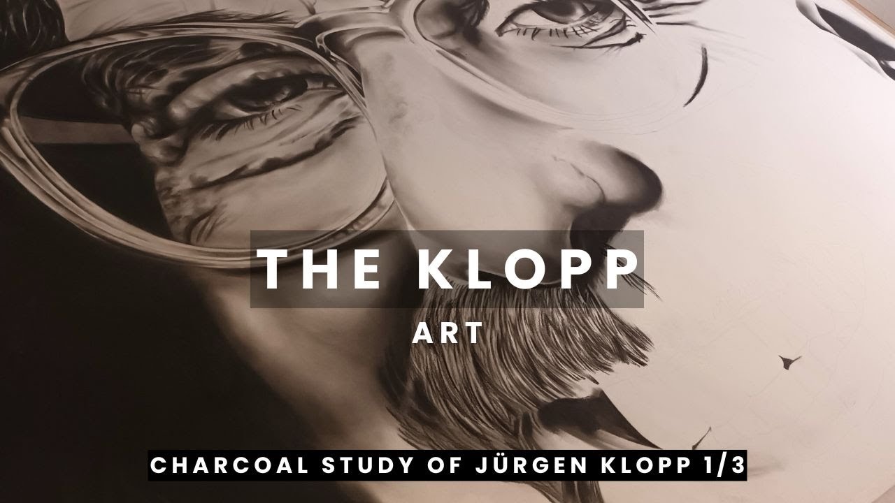 Drawing Jürgen Klopp in Charcoal | Large-Scale Study (Part 1) #CharcoalArt #CharcoalPortrait