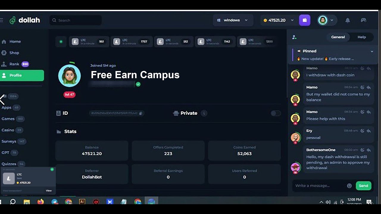 #Dollah Hack Game Earn Video, Fast Eran to #Hack Game_ #GoToy Hack, #eranonline #dollah #freecash