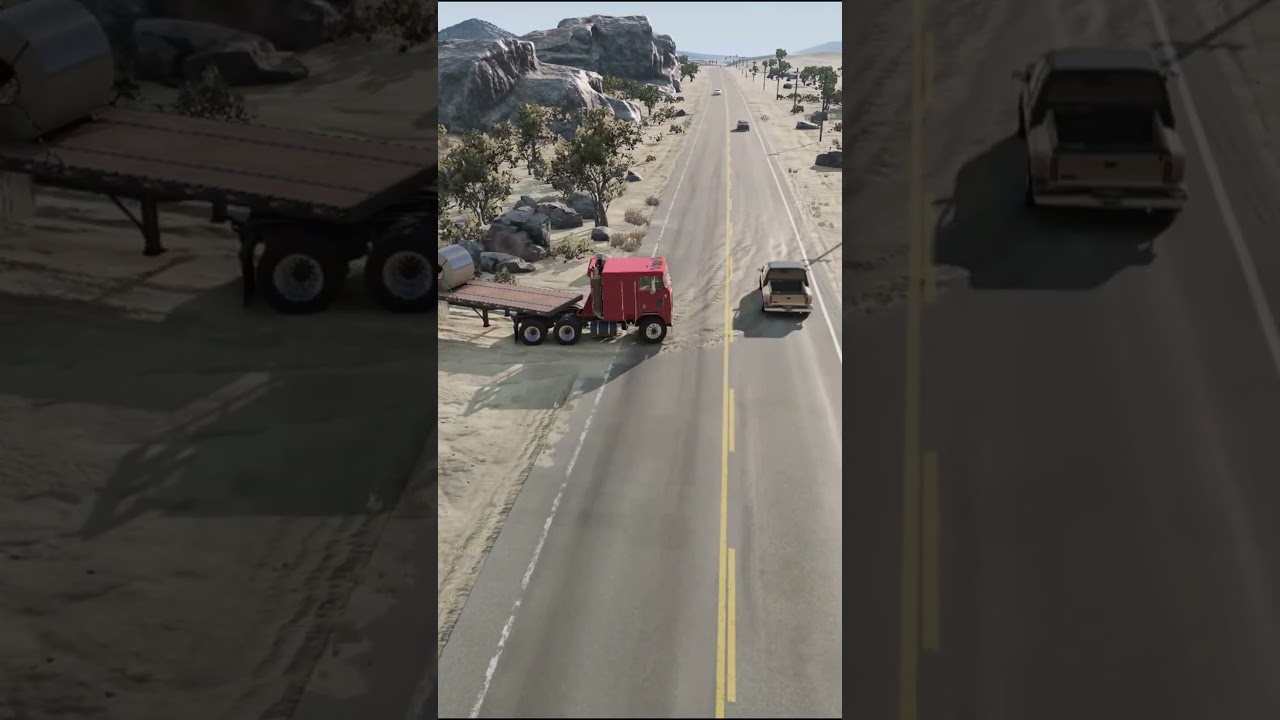 Realistic Highway Car Crashes #276 - BeamNG.Drive