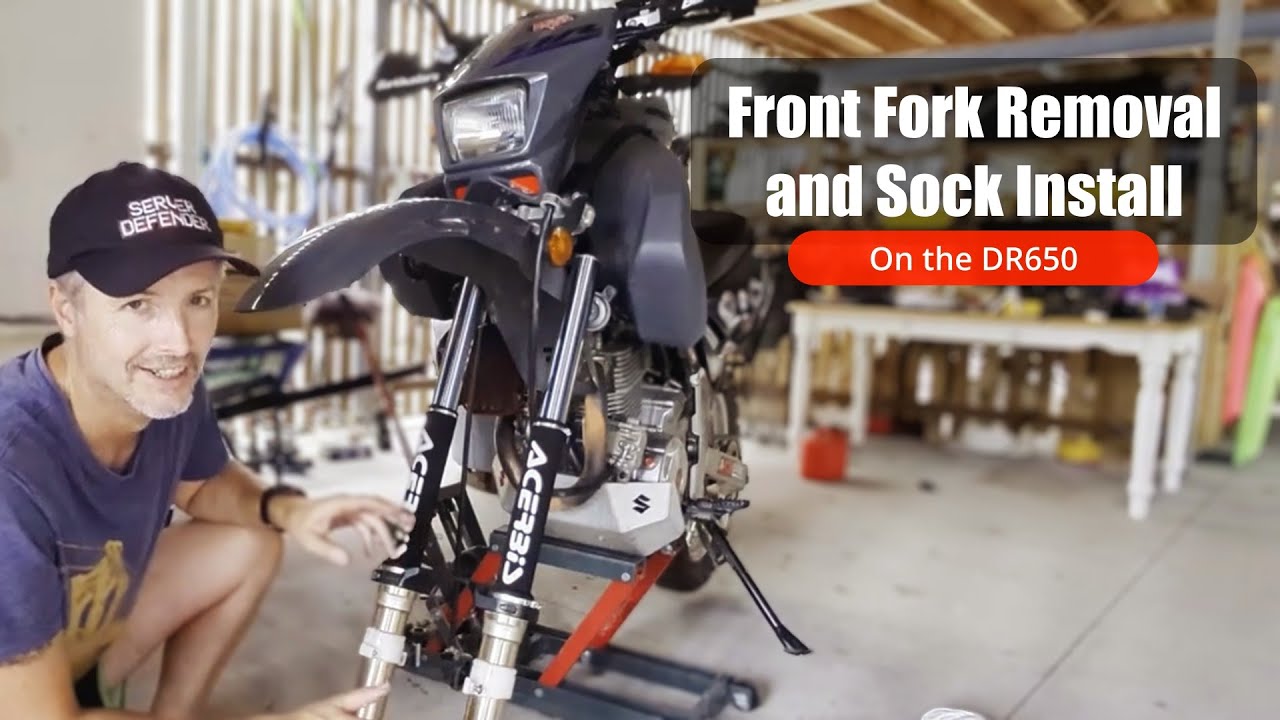 Front Forks Removal & Install Fork Socks #DR650