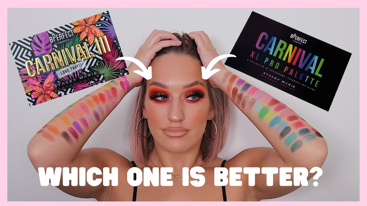 TRYING BOTH BPERFECT CARNIVAL PALETTES! ARE THEY TOO SIMILAR?